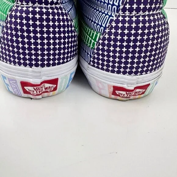 Vans High Top Pride Canvas Skateboard Sneakers Multi Color Womens  10 - Picture 9 of 16